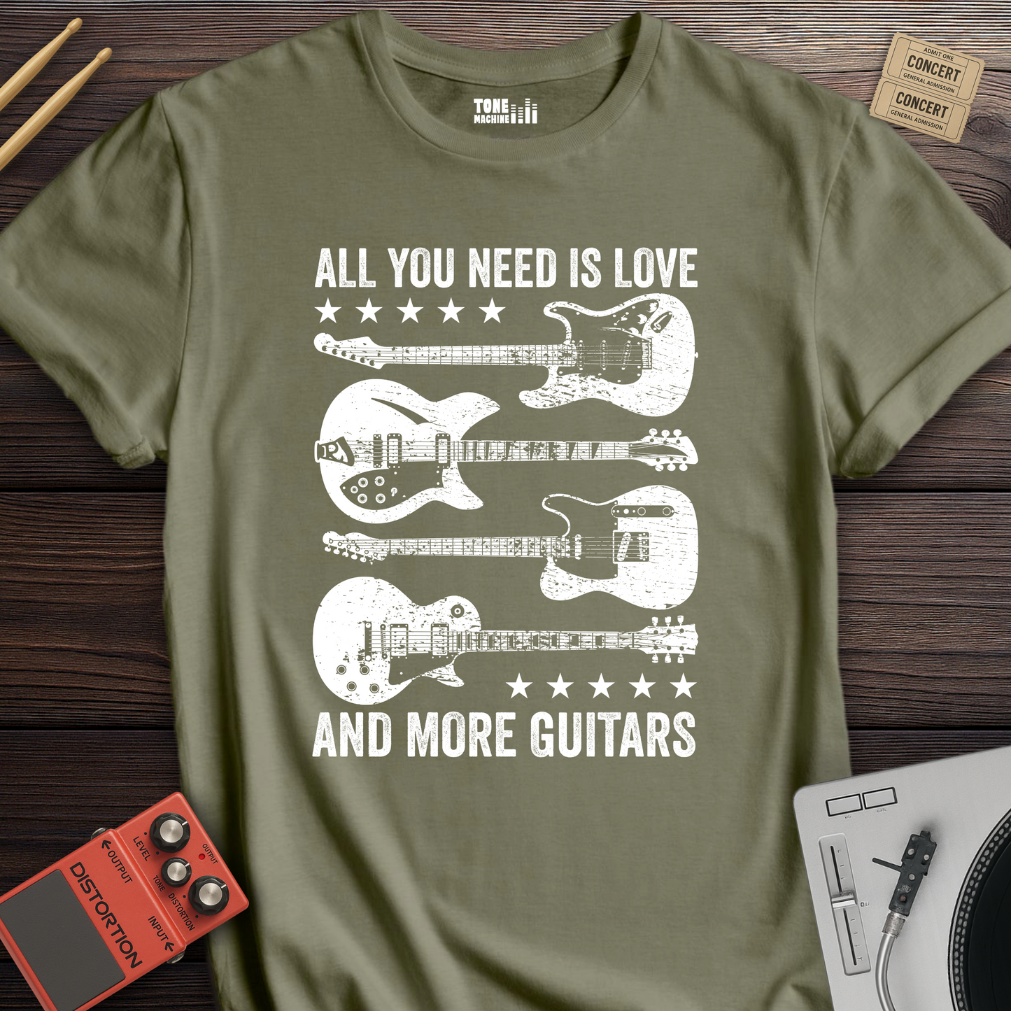 All You Need Is Love And More Guitars T-Shirt