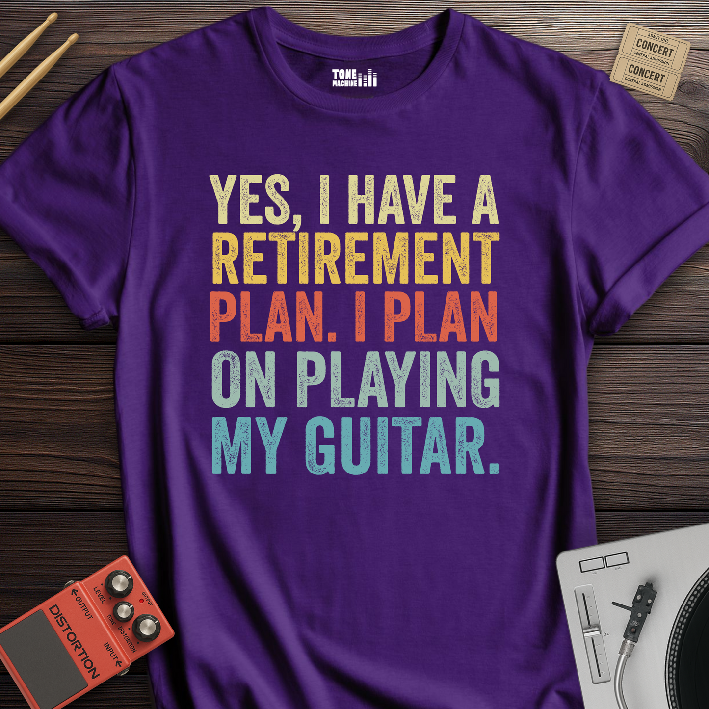 Yes I Have A Retirement Plan Guitar T-Shirt