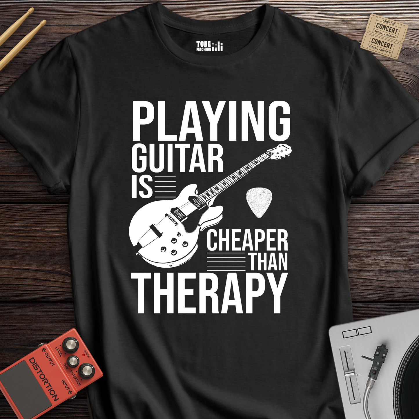 Playing Guitar Is Cheaper Than Therapy T-Shirt