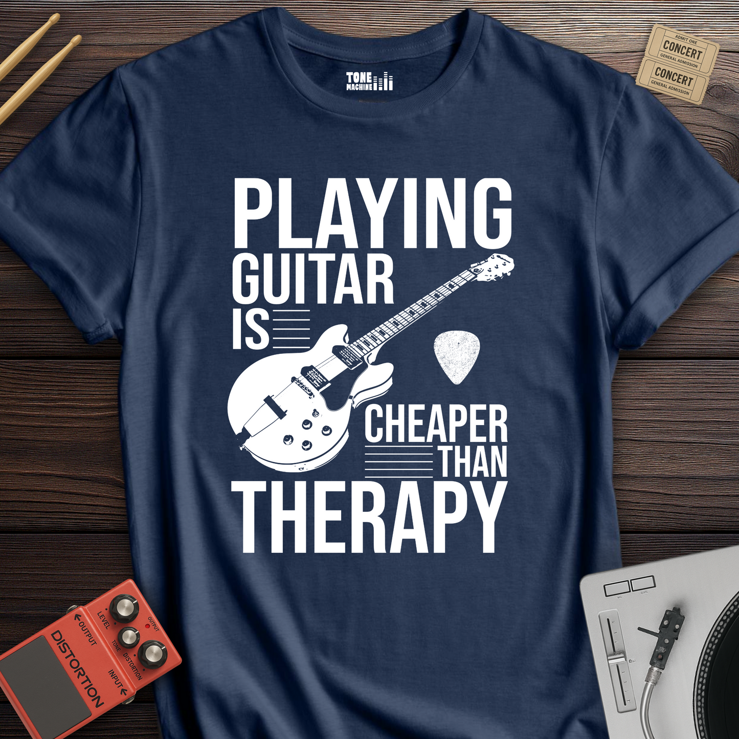 Playing Guitar Is Cheaper Than Therapy T-Shirt