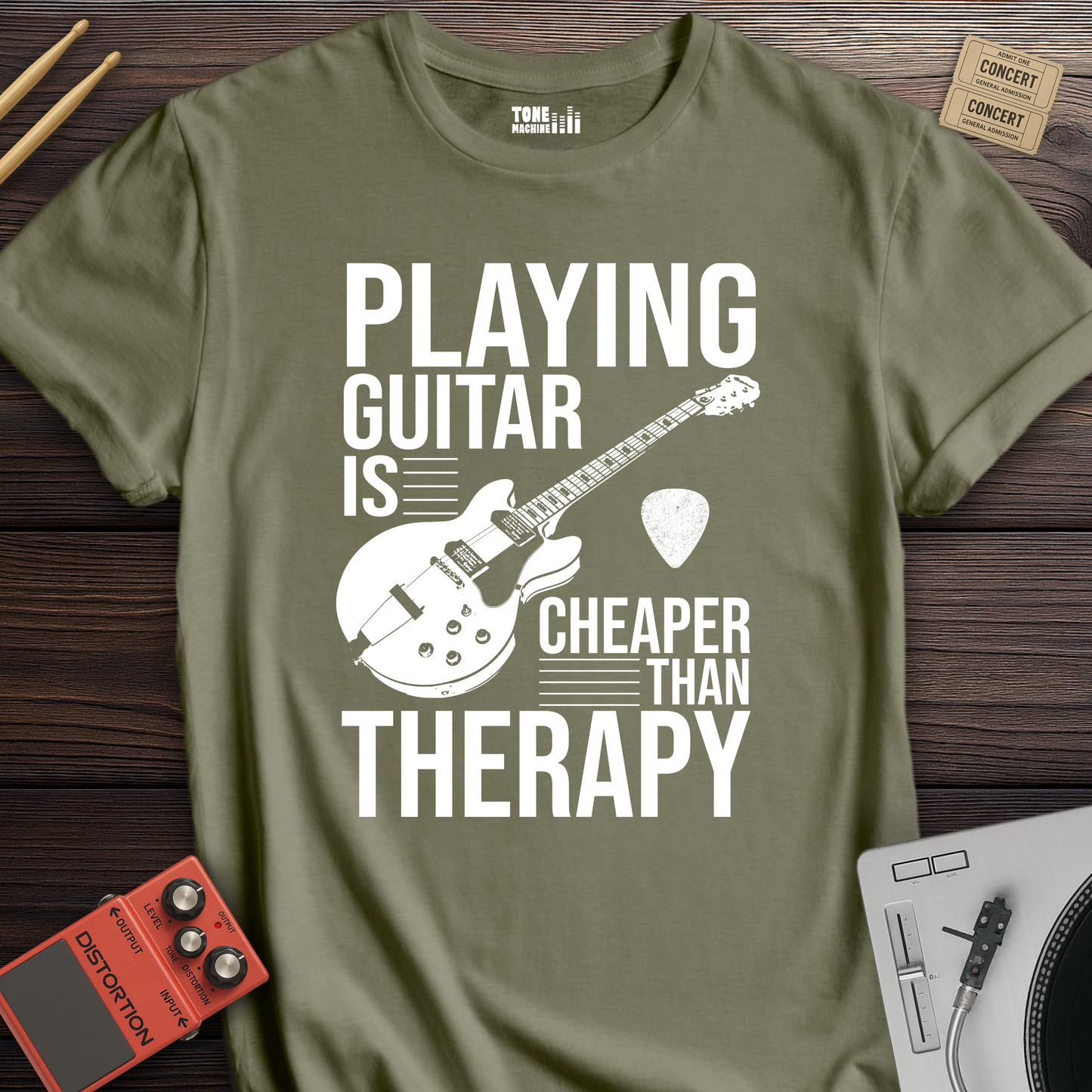 Playing Guitar Is Cheaper Than Therapy T-Shirt