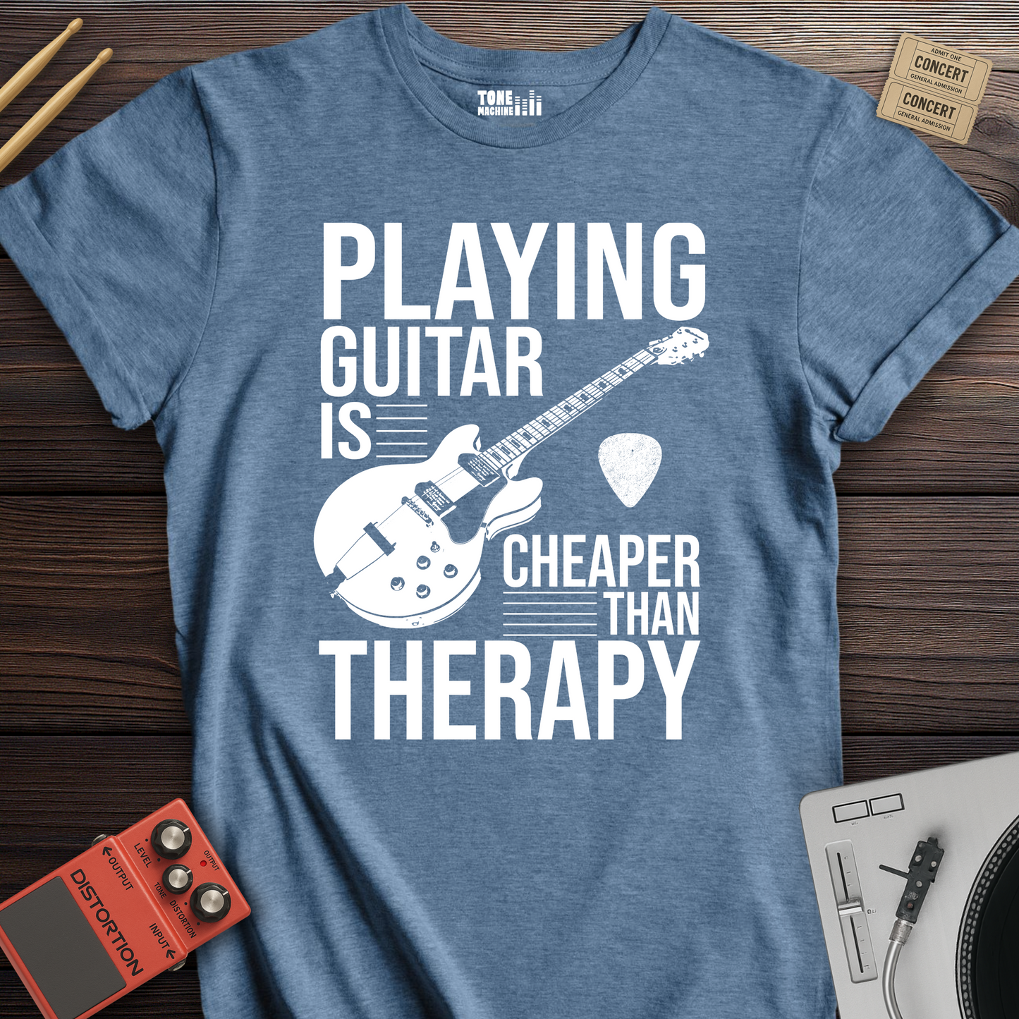Playing Guitar Is Cheaper Than Therapy T-Shirt