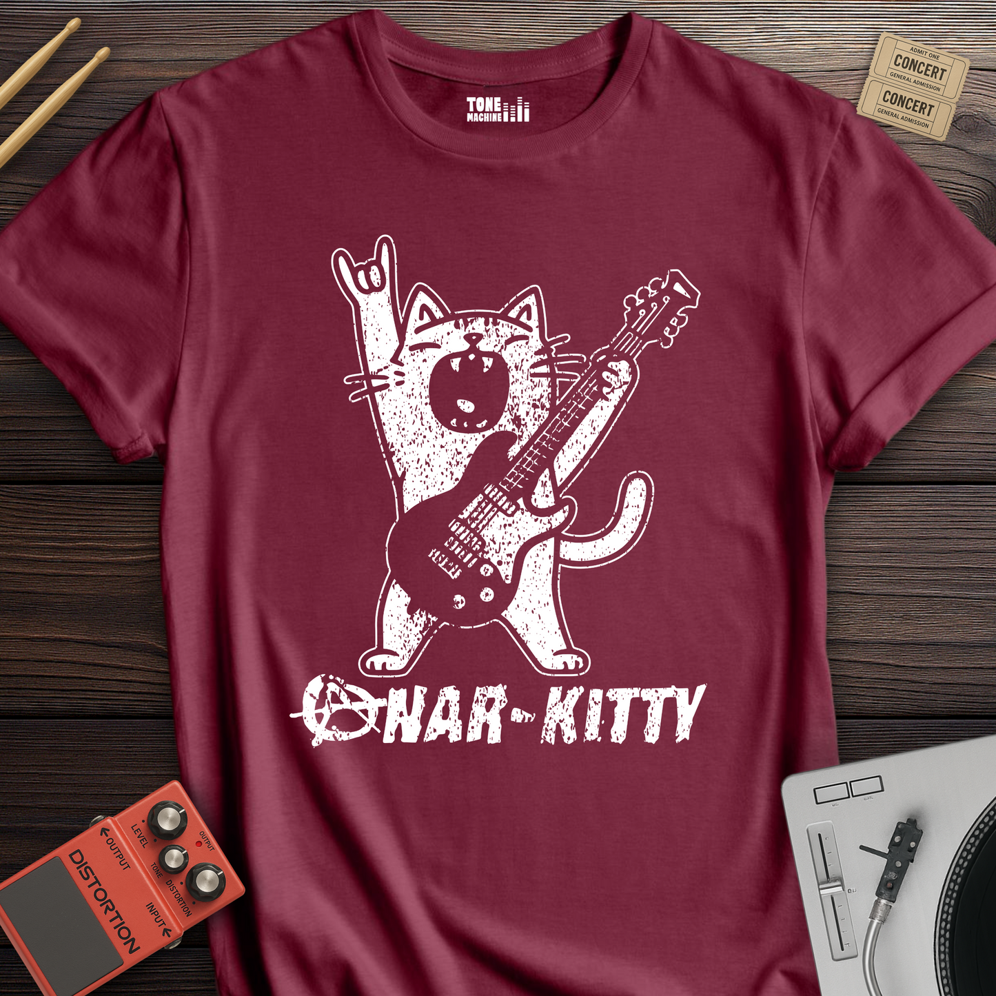 Anar-Kitty Guitar T-Shirt