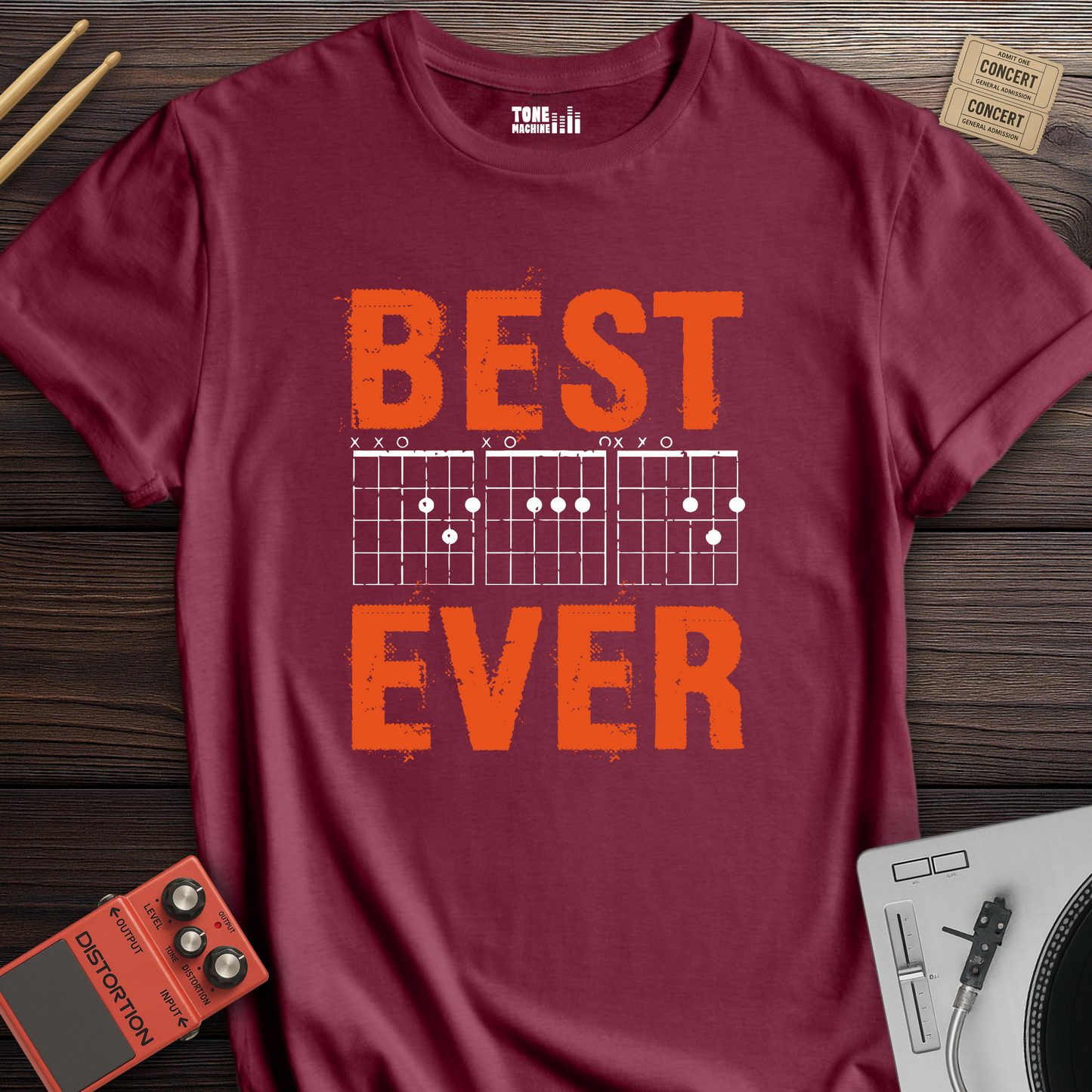 Best DAD Ever Guitar T-Shirt