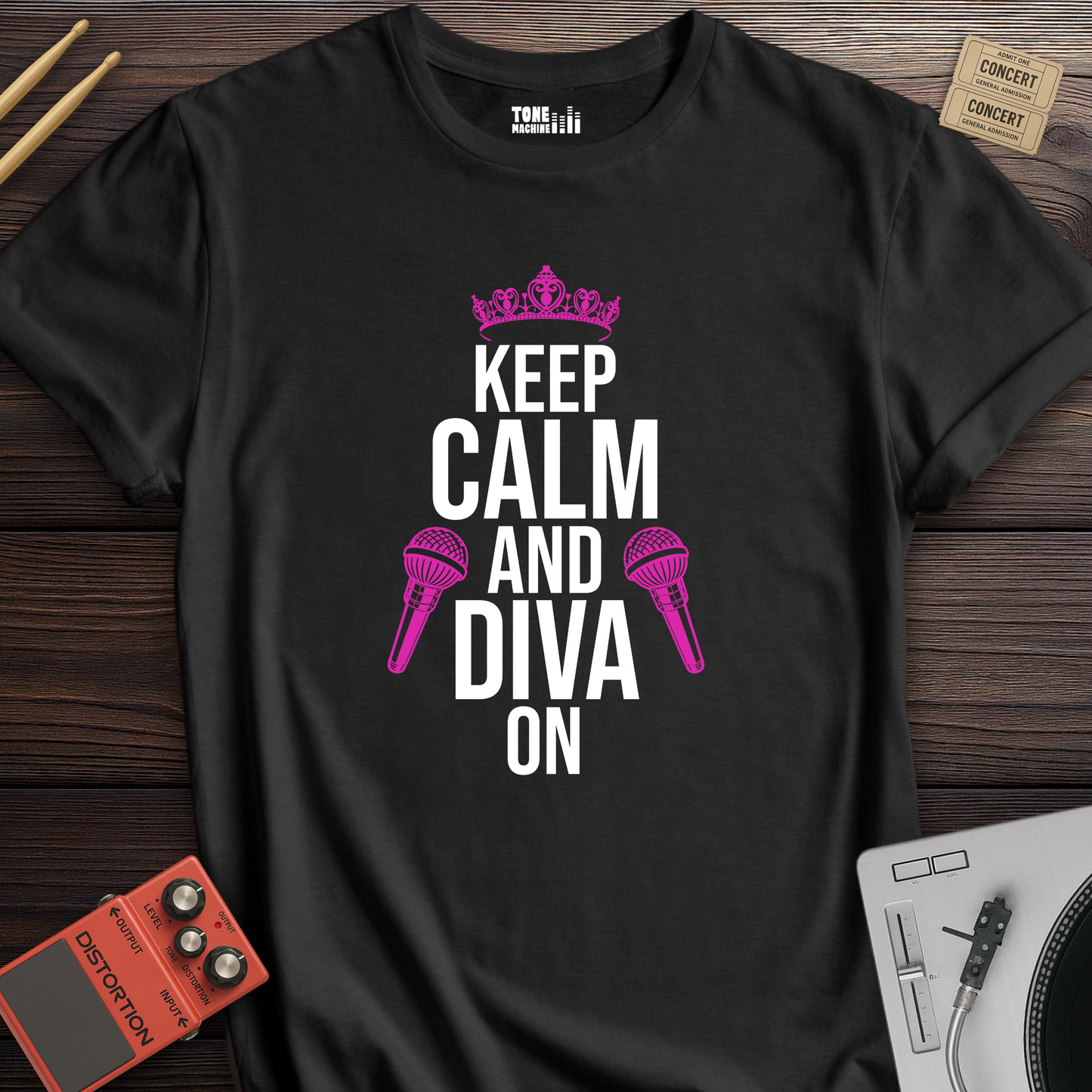 Keep Calm And Diva On Singer T-Shirt