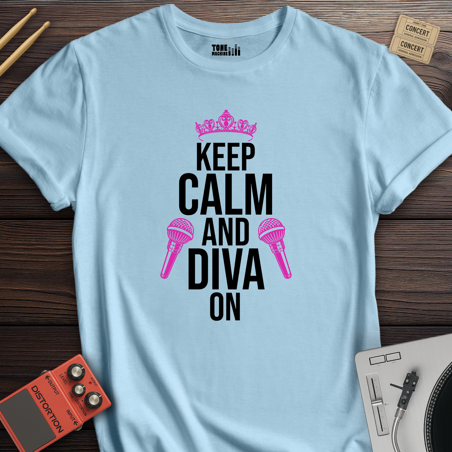 Keep Calm And Diva On Singer T-Shirt
