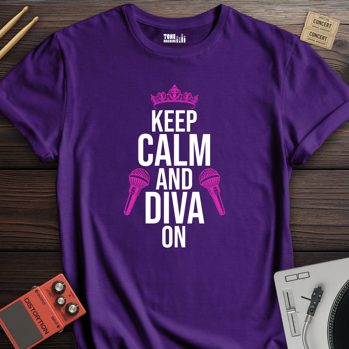 Keep Calm And Diva On Singer T-Shirt