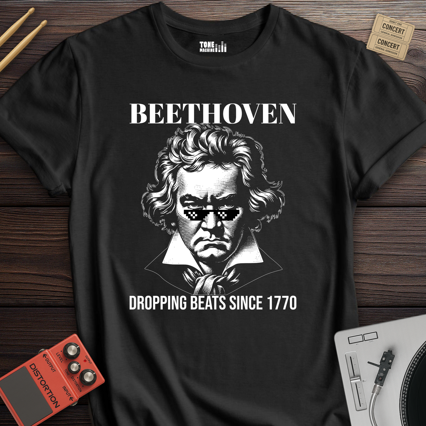 Beethoven Dropping Beats T-Shirt