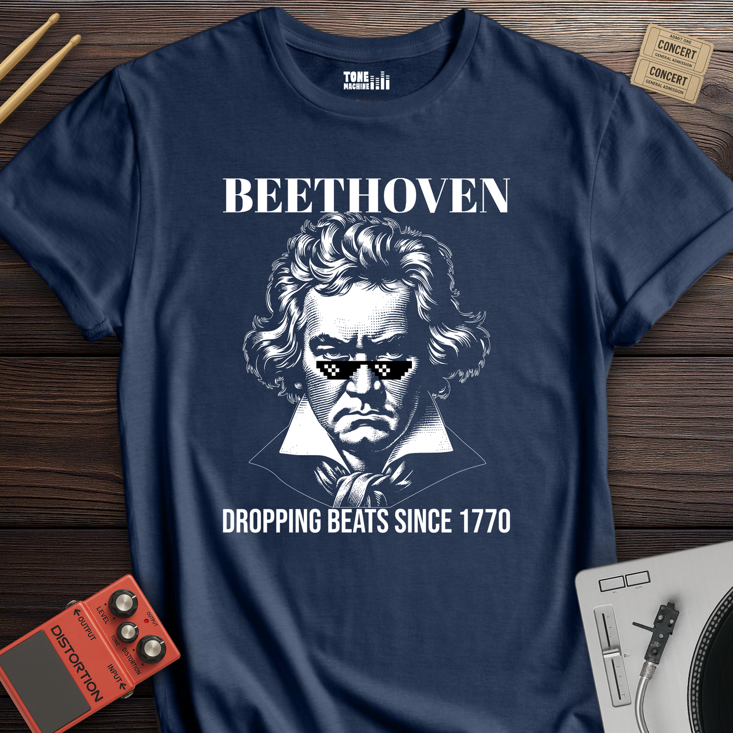 Beethoven Dropping Beats T-Shirt
