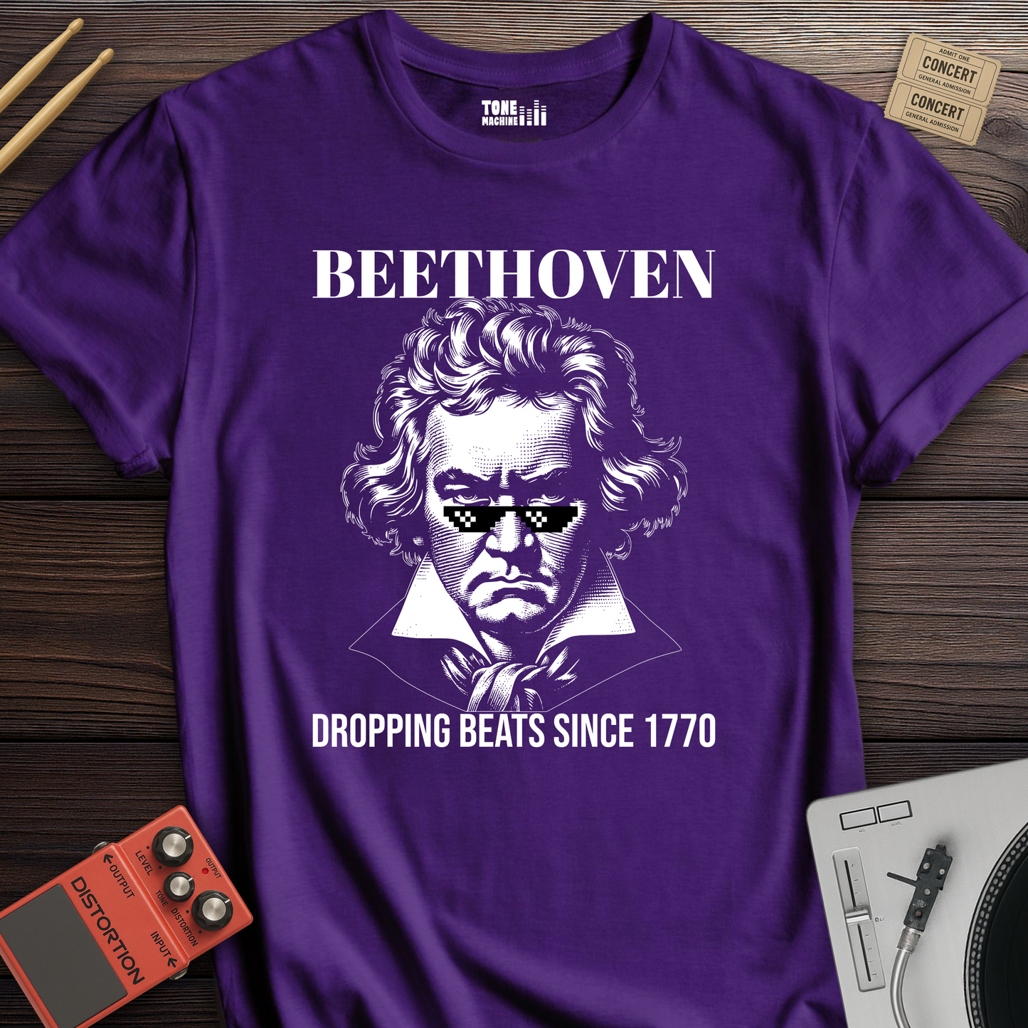 Beethoven Dropping Beats T-Shirt