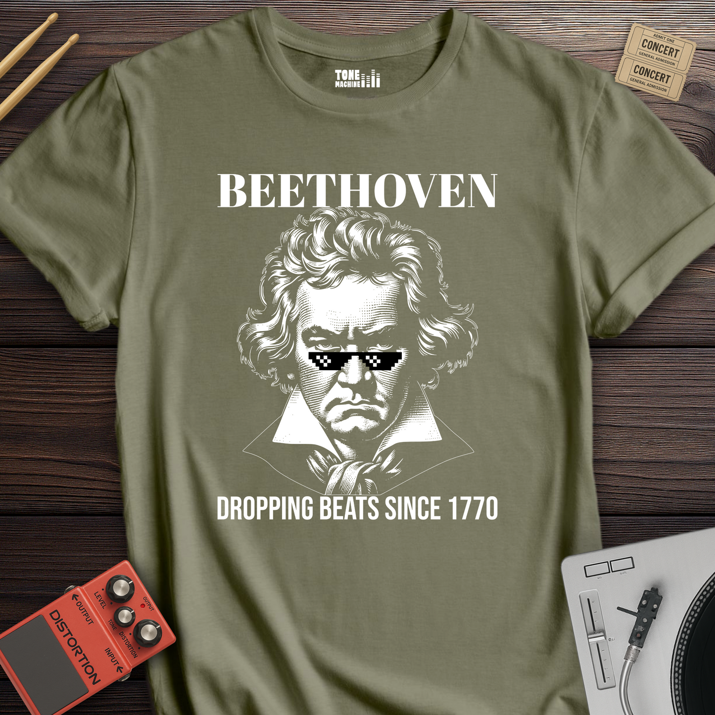 Beethoven Dropping Beats T-Shirt