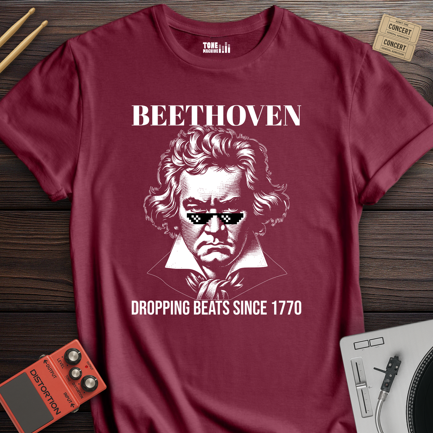Beethoven Dropping Beats T-Shirt
