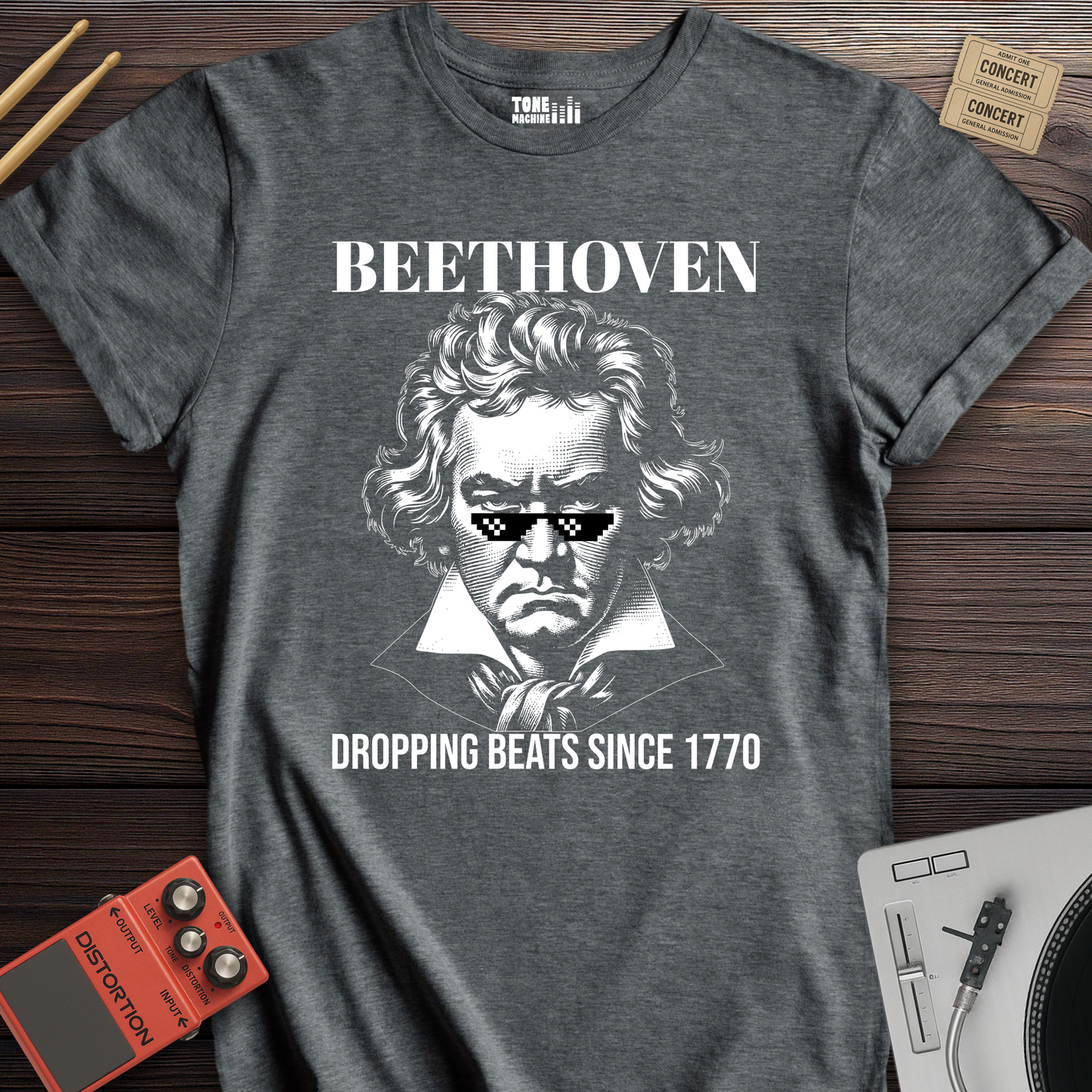 Beethoven Dropping Beats T-Shirt