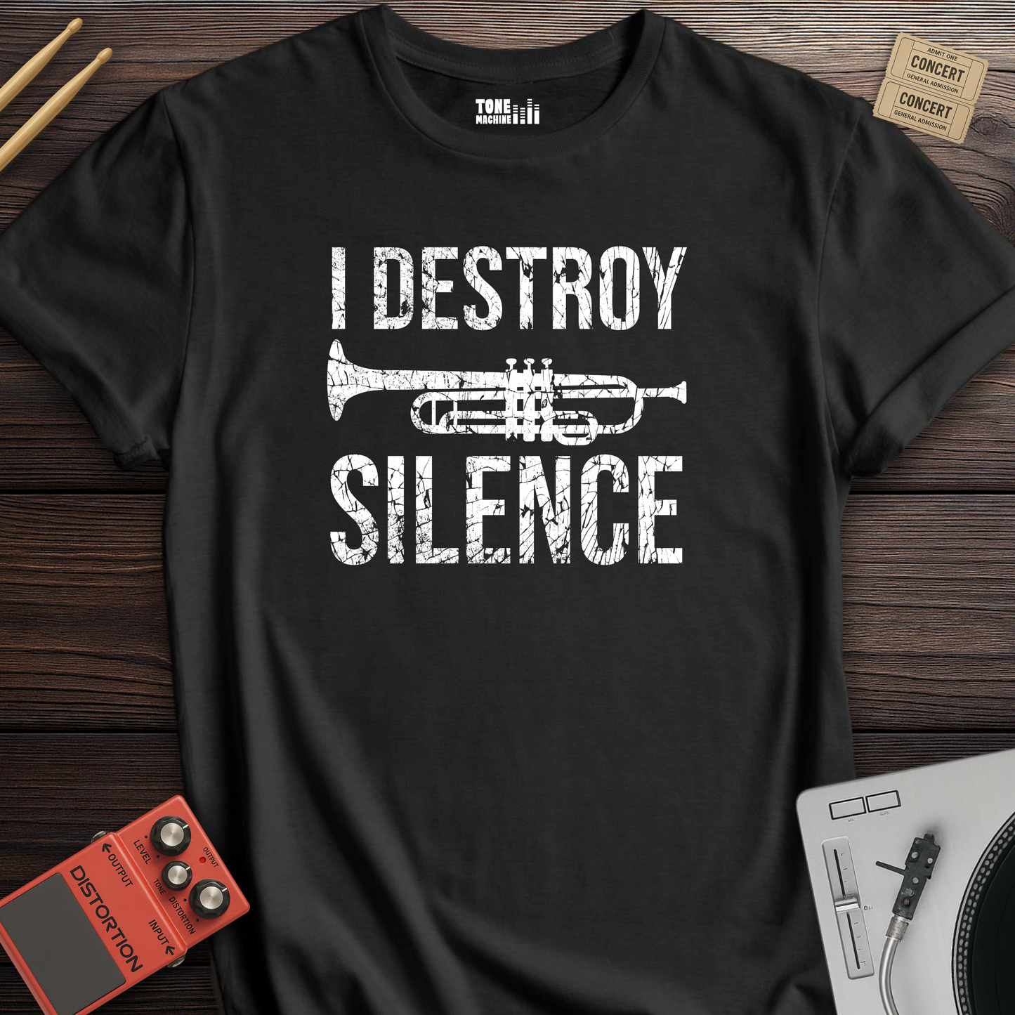 I Destroy Silence Trumpet T-Shirt