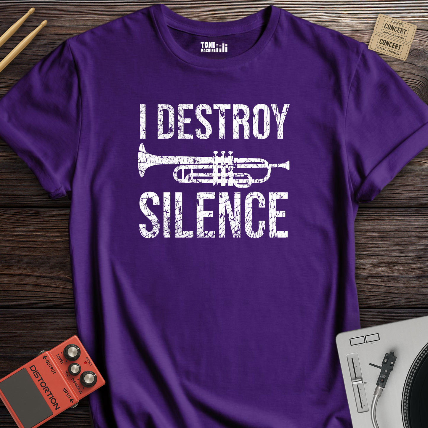 I Destroy Silence Trumpet T-Shirt