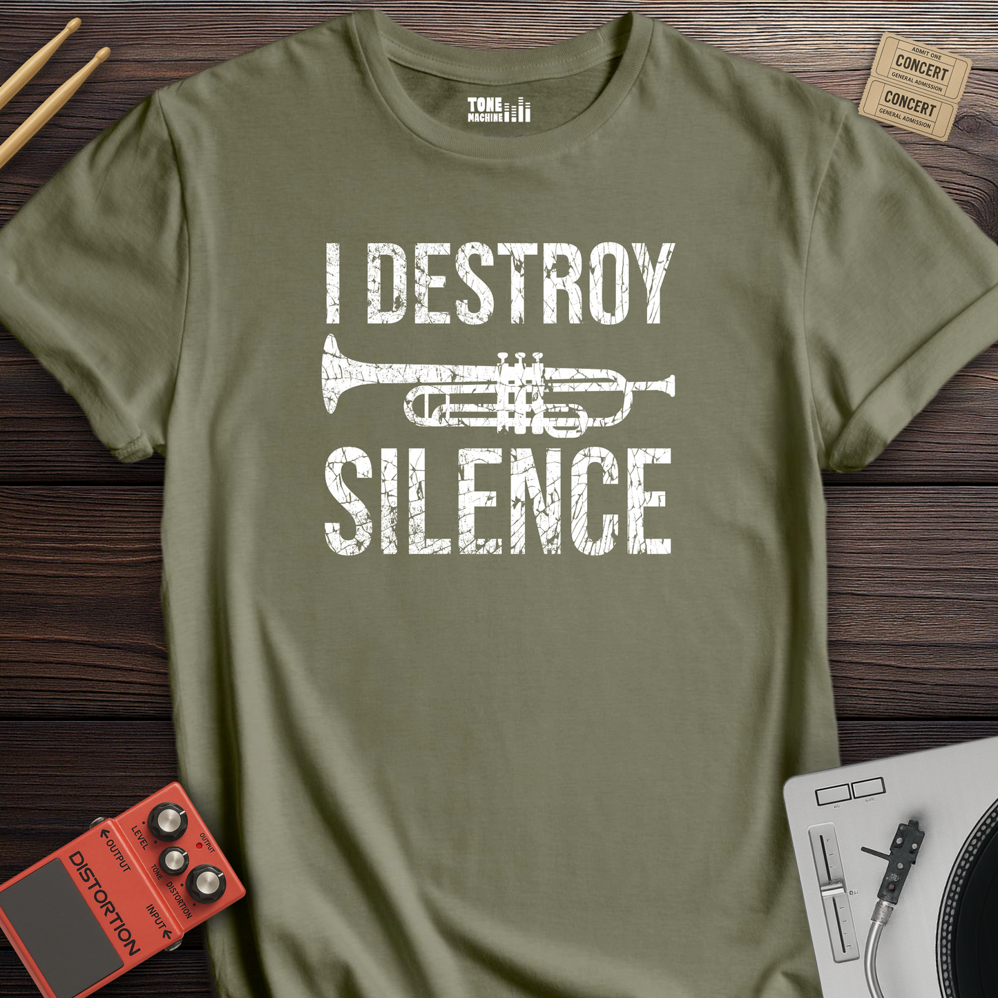 I Destroy Silence Trumpet T-Shirt