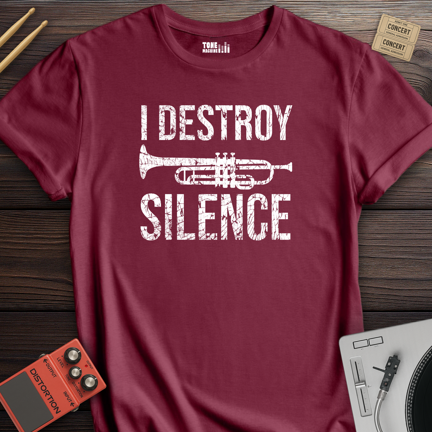 I Destroy Silence Trumpet T-Shirt