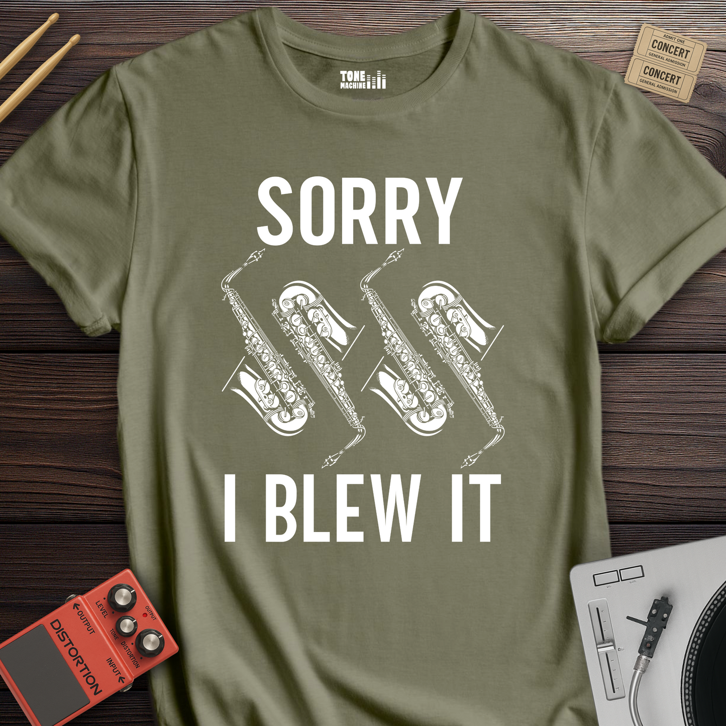 Sorry I Blew It Saxophone T-Shirt