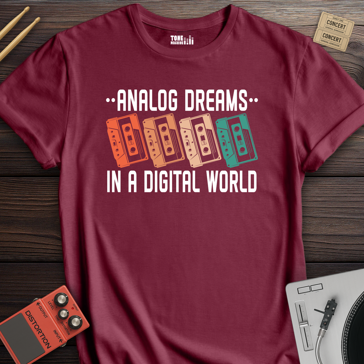 Analog Dreams Cassette Retro T-Shirt