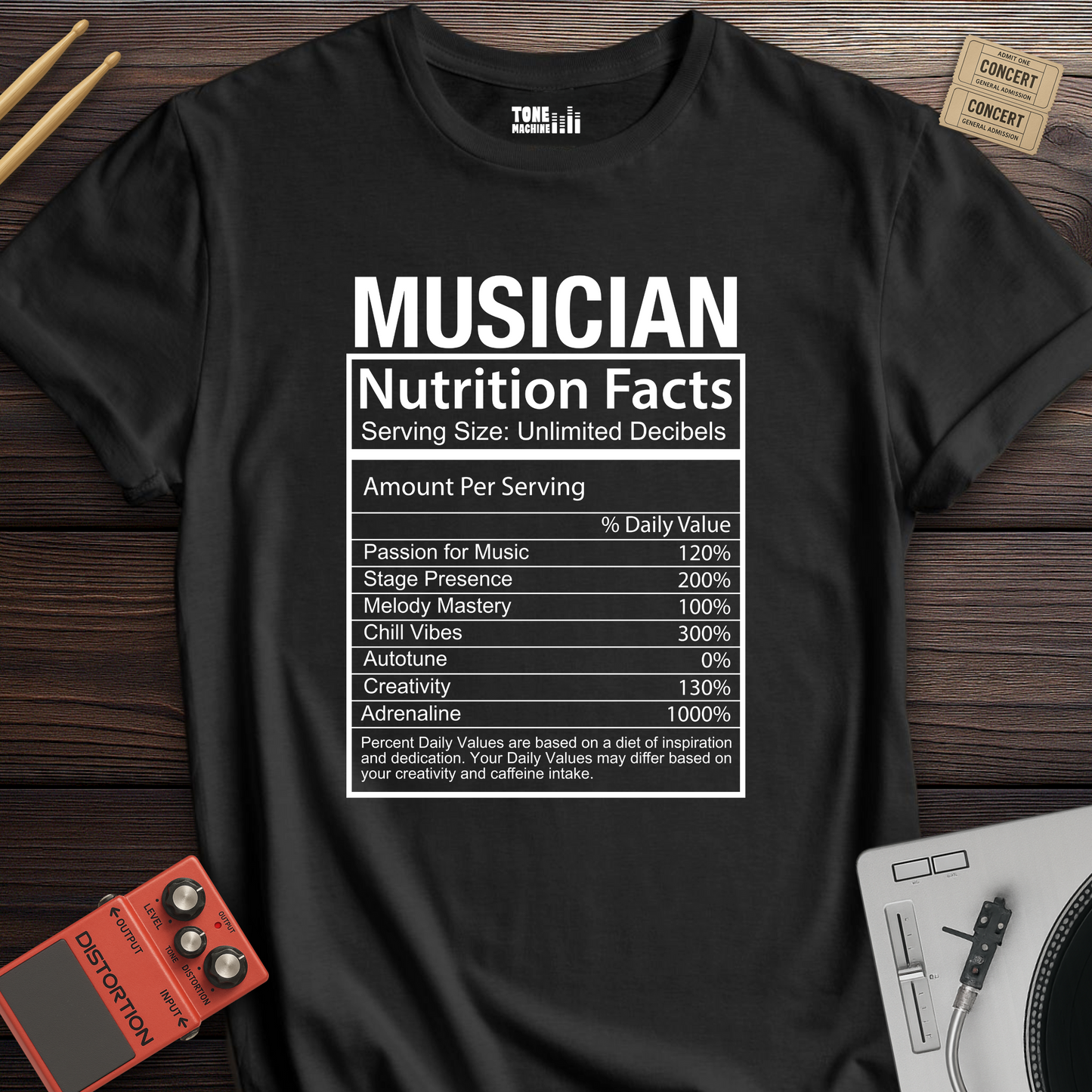 Musician Nutrition Facts T-Shirt