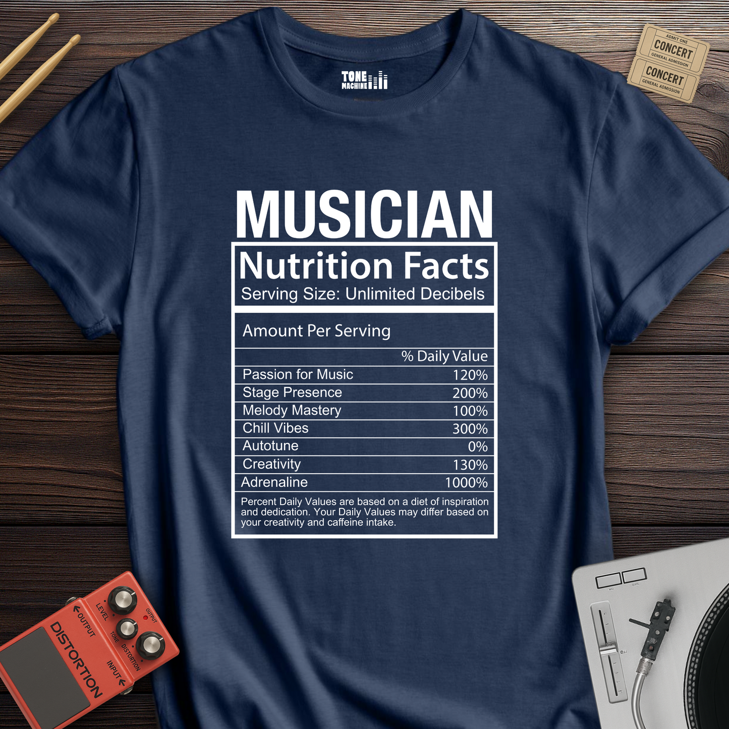 Musician Nutrition Facts T-Shirt