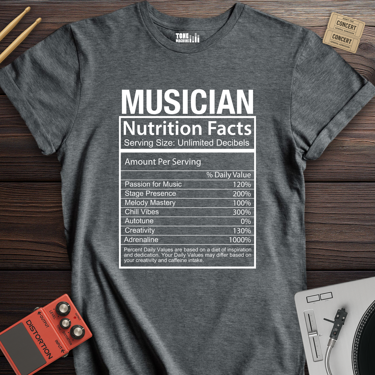 Musician Nutrition Facts T-Shirt