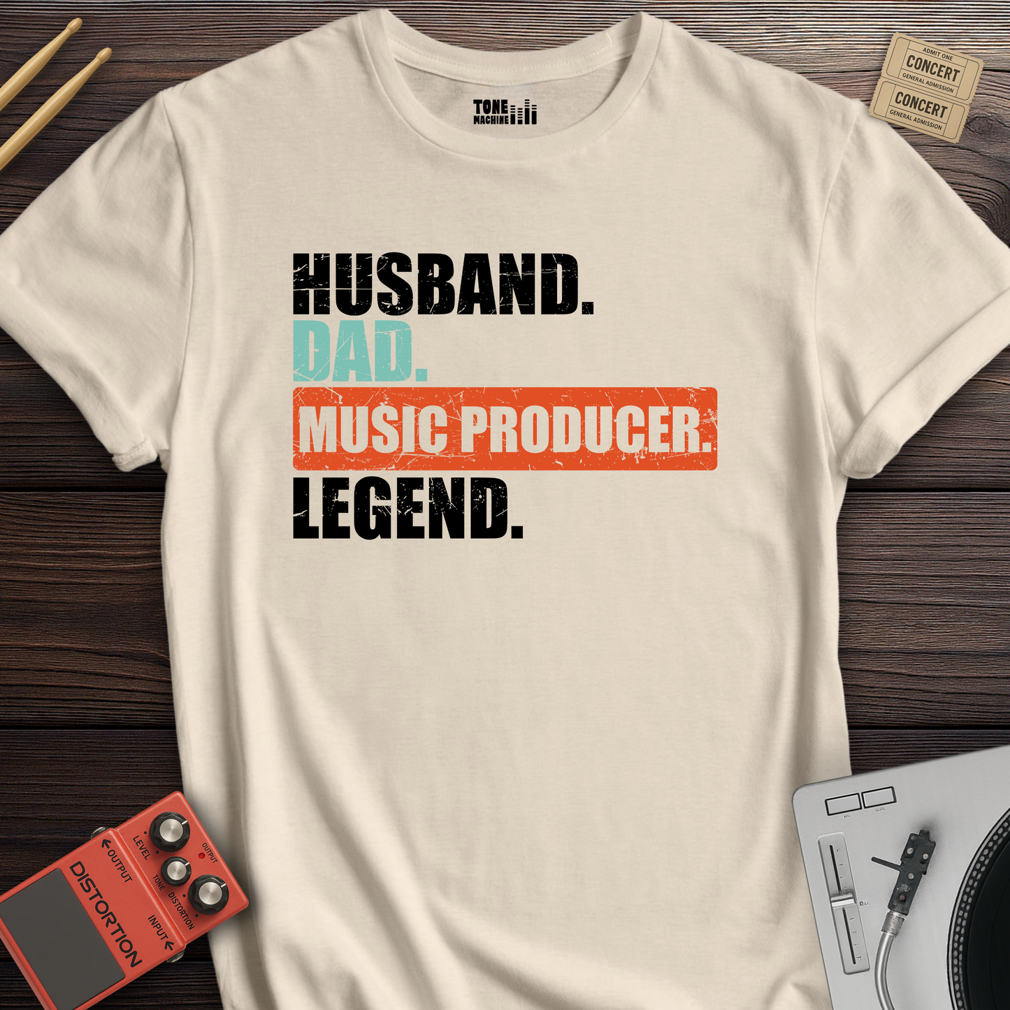 Husband Dad Music Producer Legend T-Shirt