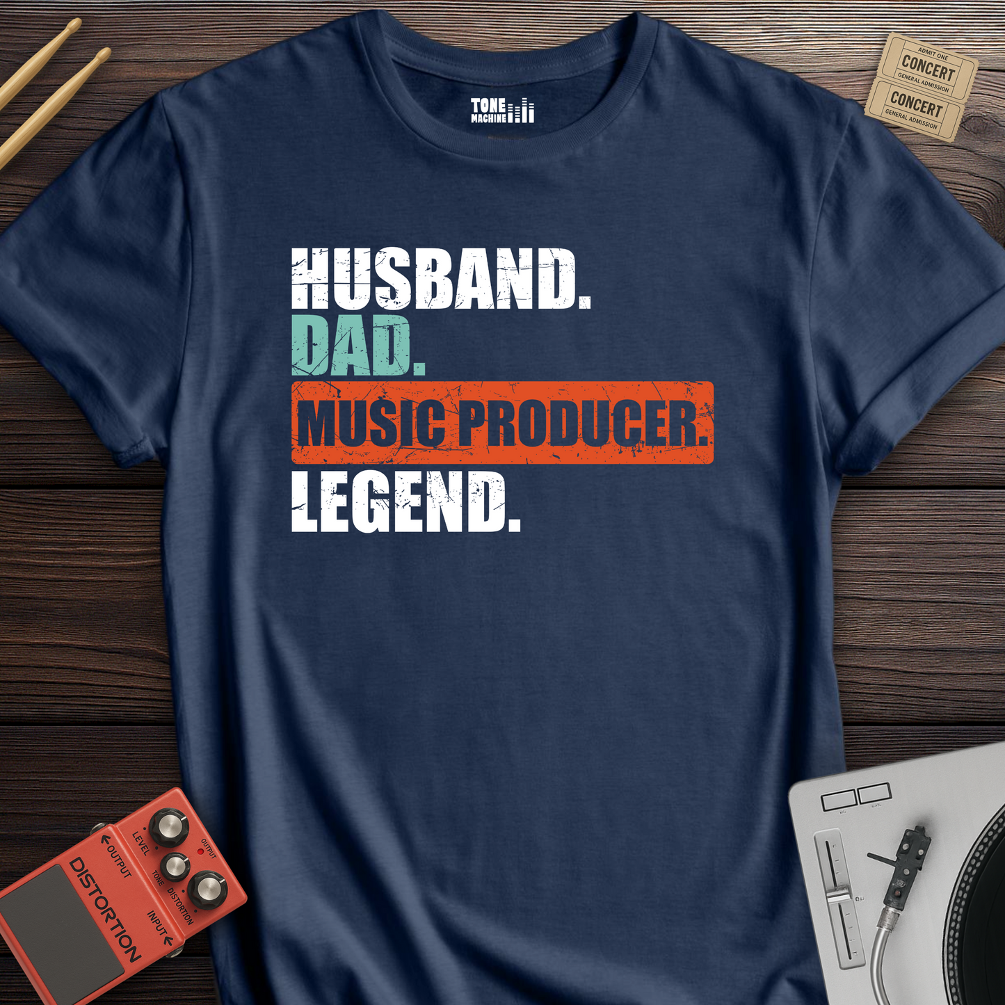 Husband Dad Music Producer Legend T-Shirt