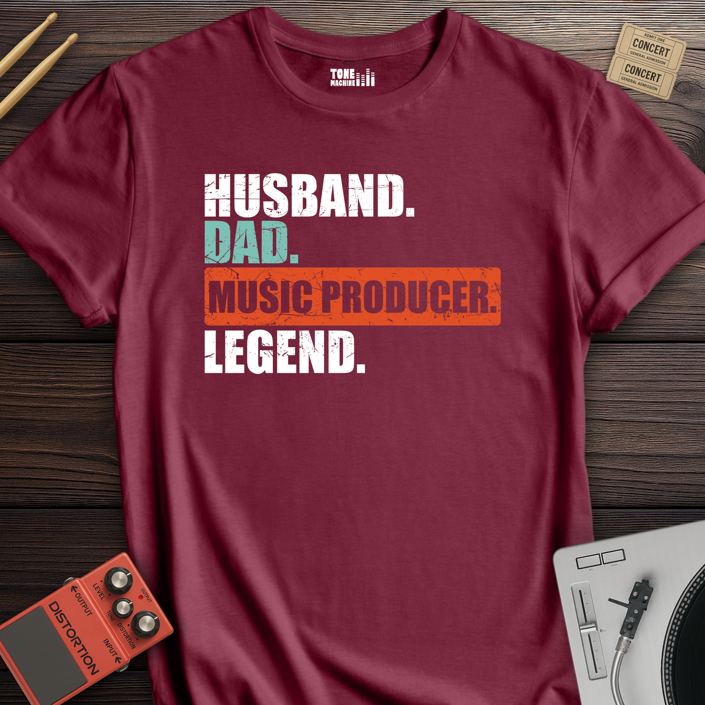 Husband Dad Music Producer Legend T-Shirt