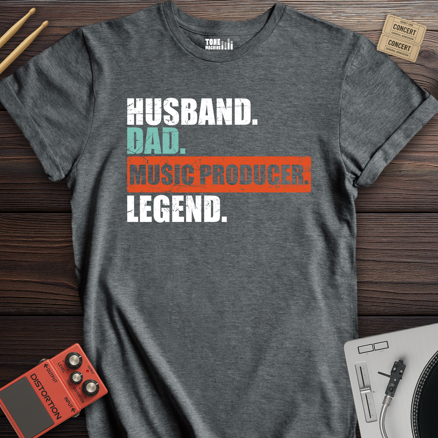 Husband Dad Music Producer Legend T-Shirt