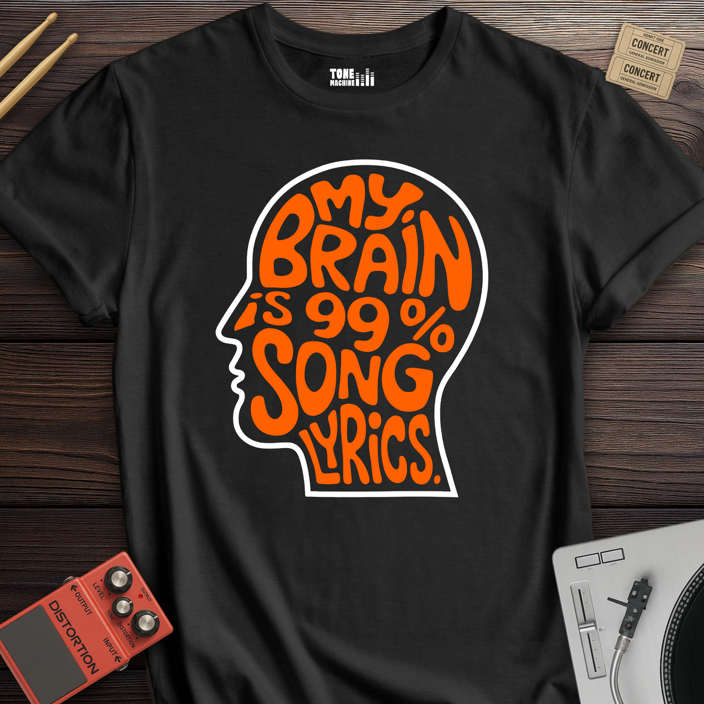 My Brain Is 99% Song Lyrics T-Shirt