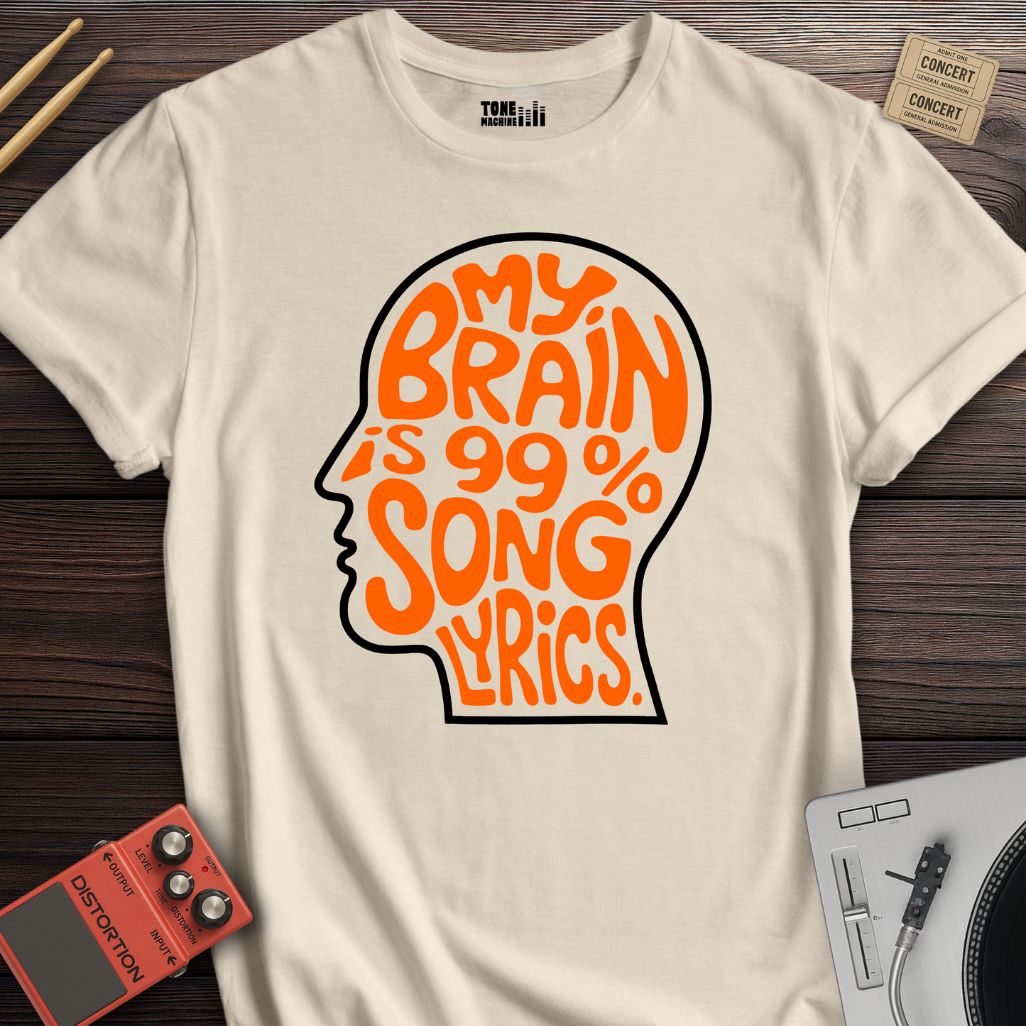 My Brain Is 99% Song Lyrics T-Shirt