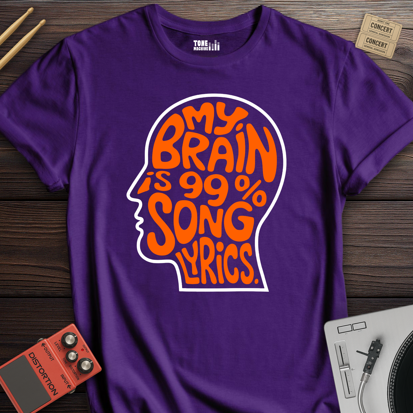 My Brain Is 99% Song Lyrics T-Shirt