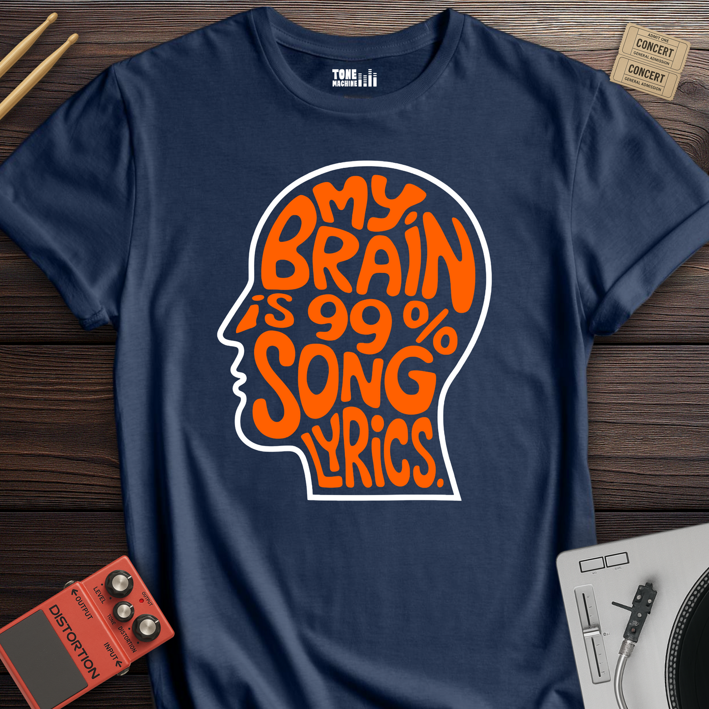 My Brain Is 99% Song Lyrics T-Shirt
