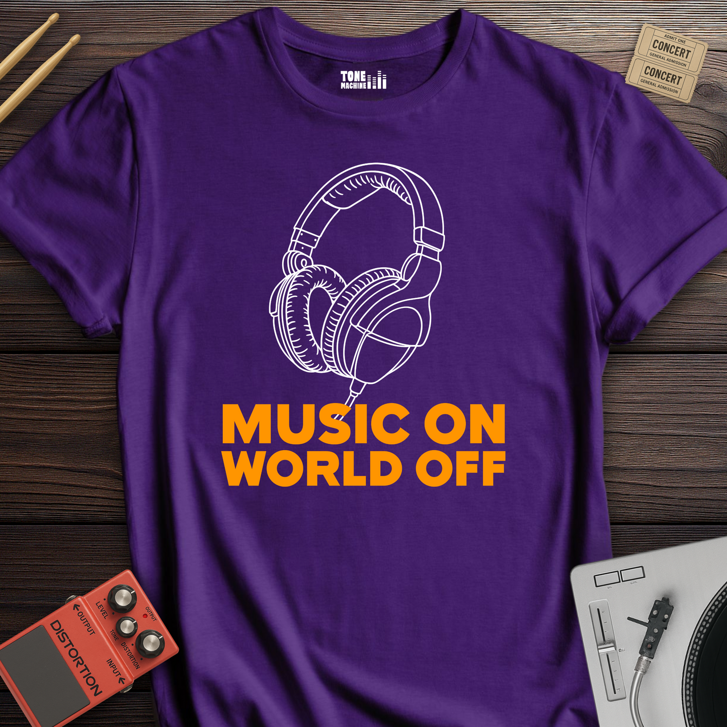 Music On World Off T-Shirt
