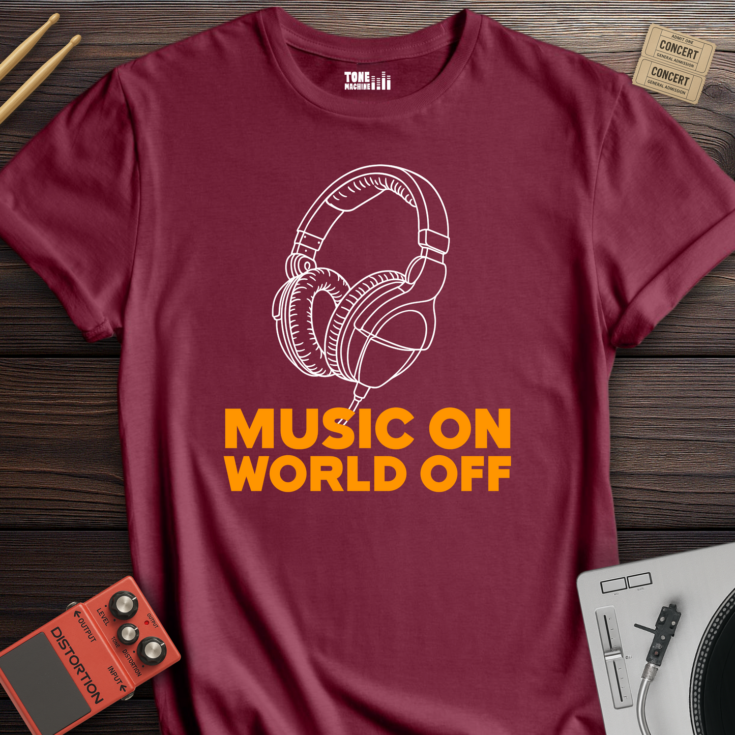 Music On World Off T-Shirt