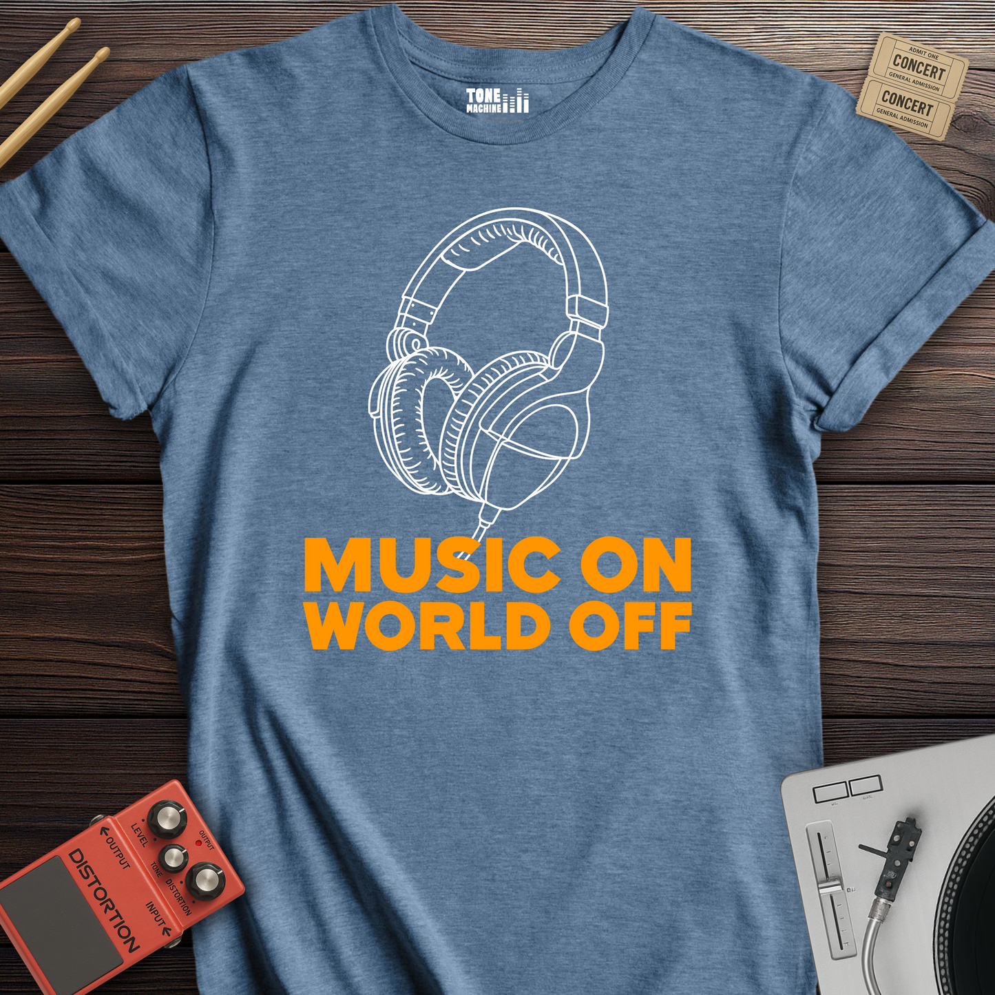 Music On World Off T-Shirt