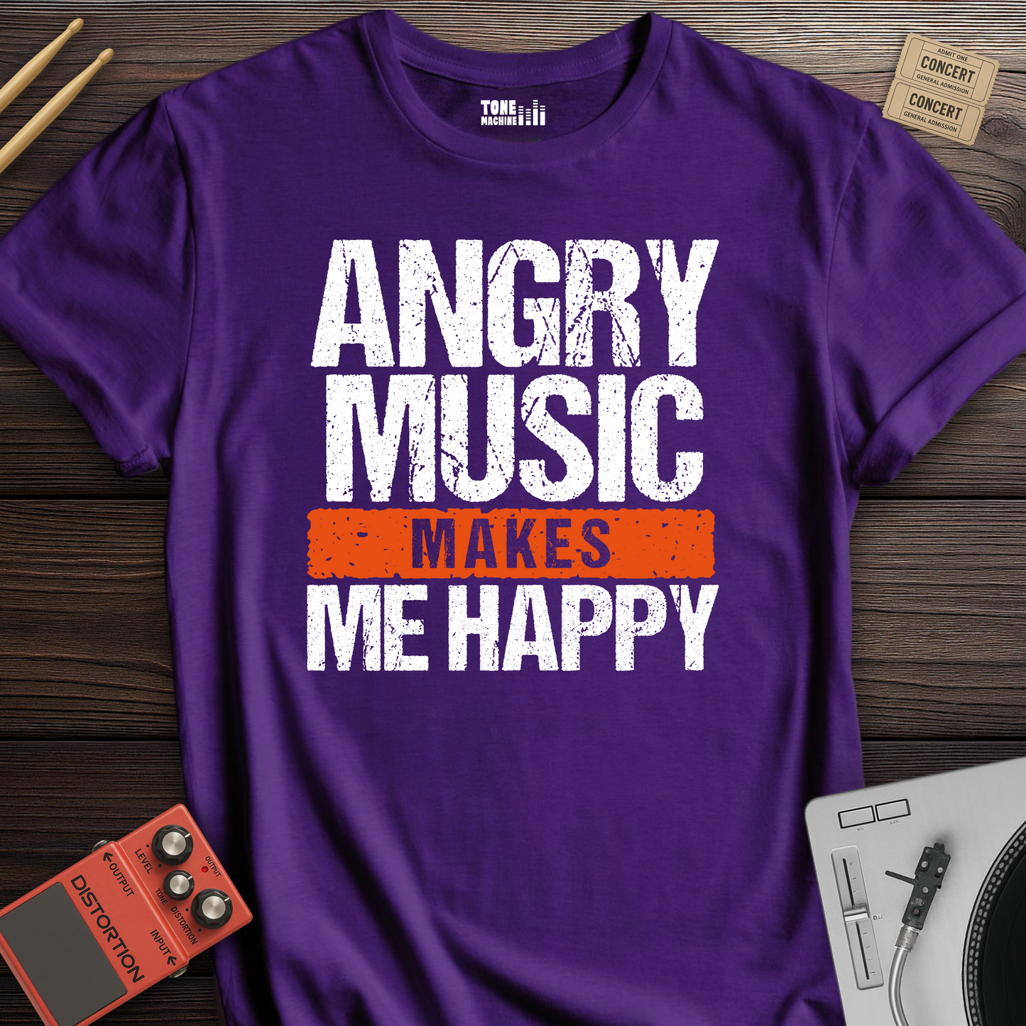 Angry Music Makes Me Happy T-Shirt