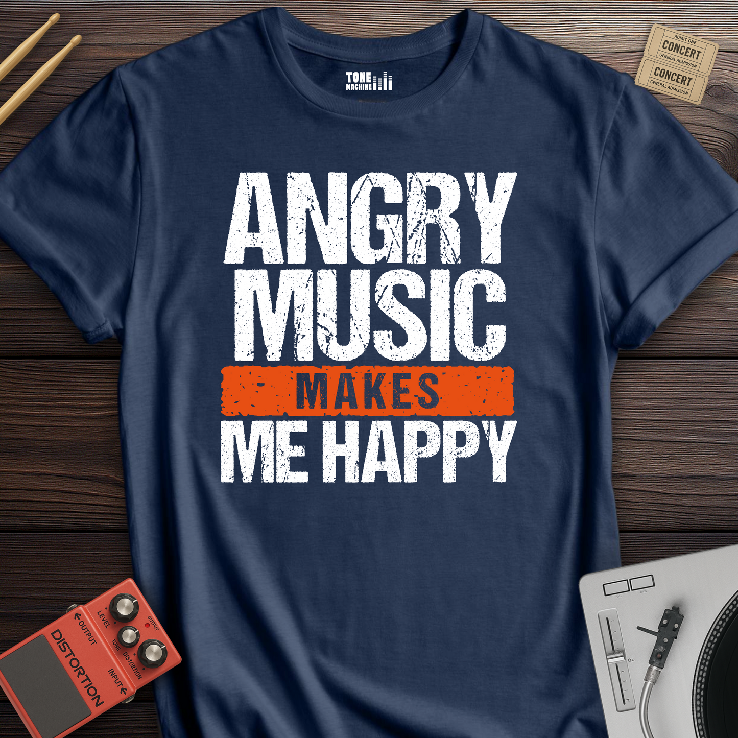 Angry Music Makes Me Happy T-Shirt