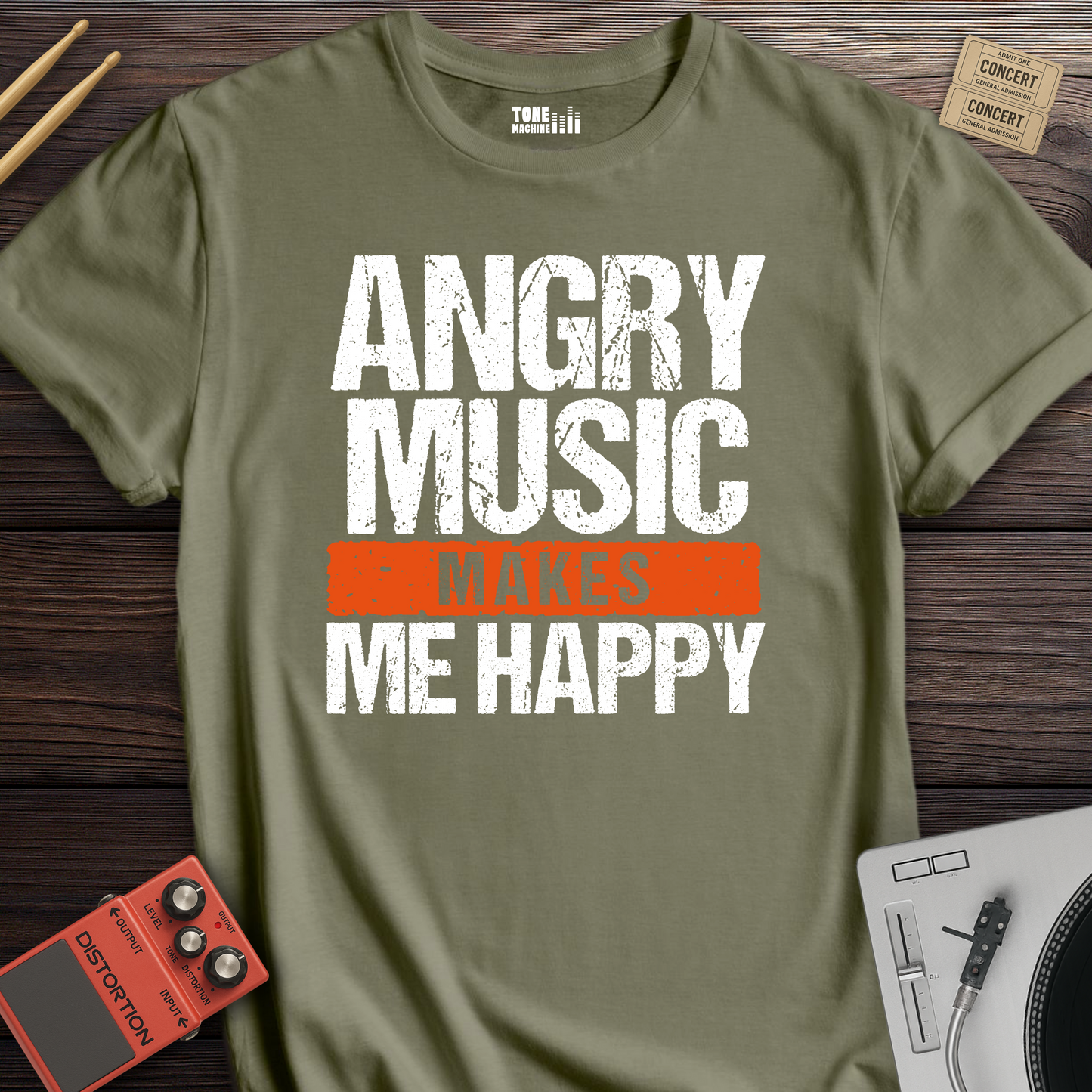 Angry Music Makes Me Happy T-Shirt