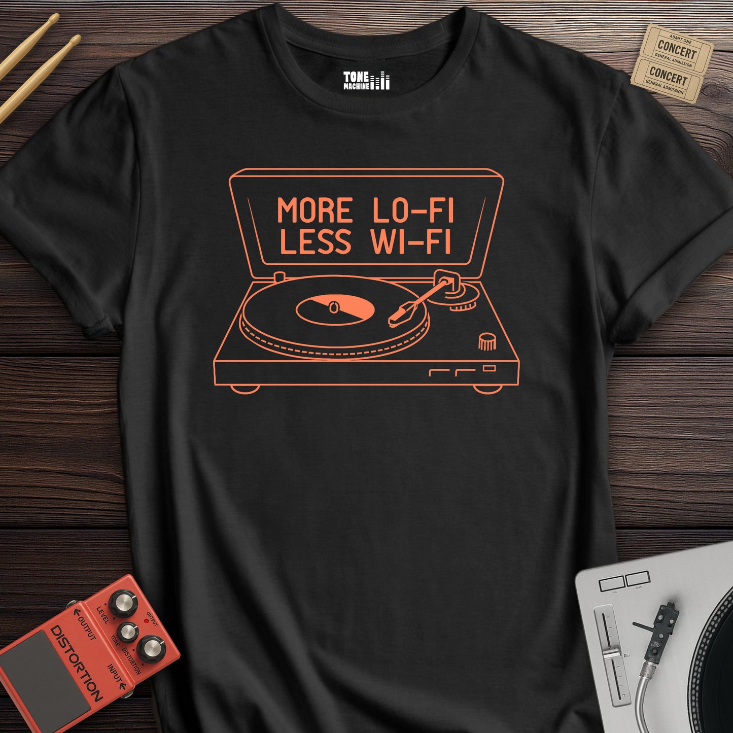 More Lo-Fi Less Wi-Fi Vinyl T-Shirt