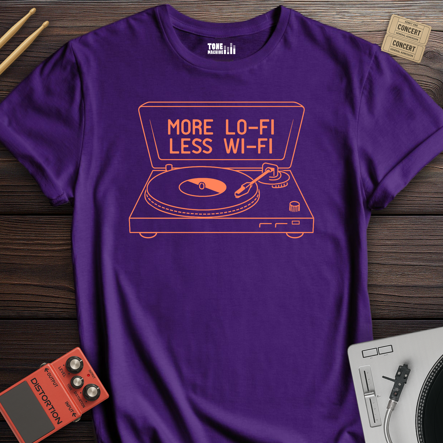 More Lo-Fi Less Wi-Fi Vinyl T-Shirt