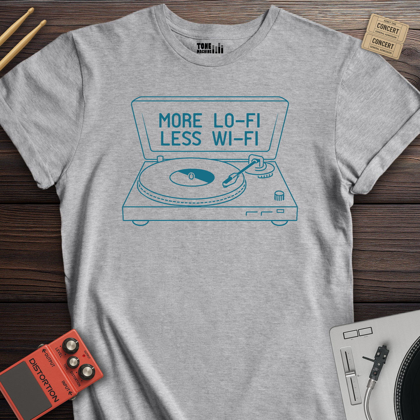 More Lo-Fi Less Wi-Fi Vinyl T-Shirt