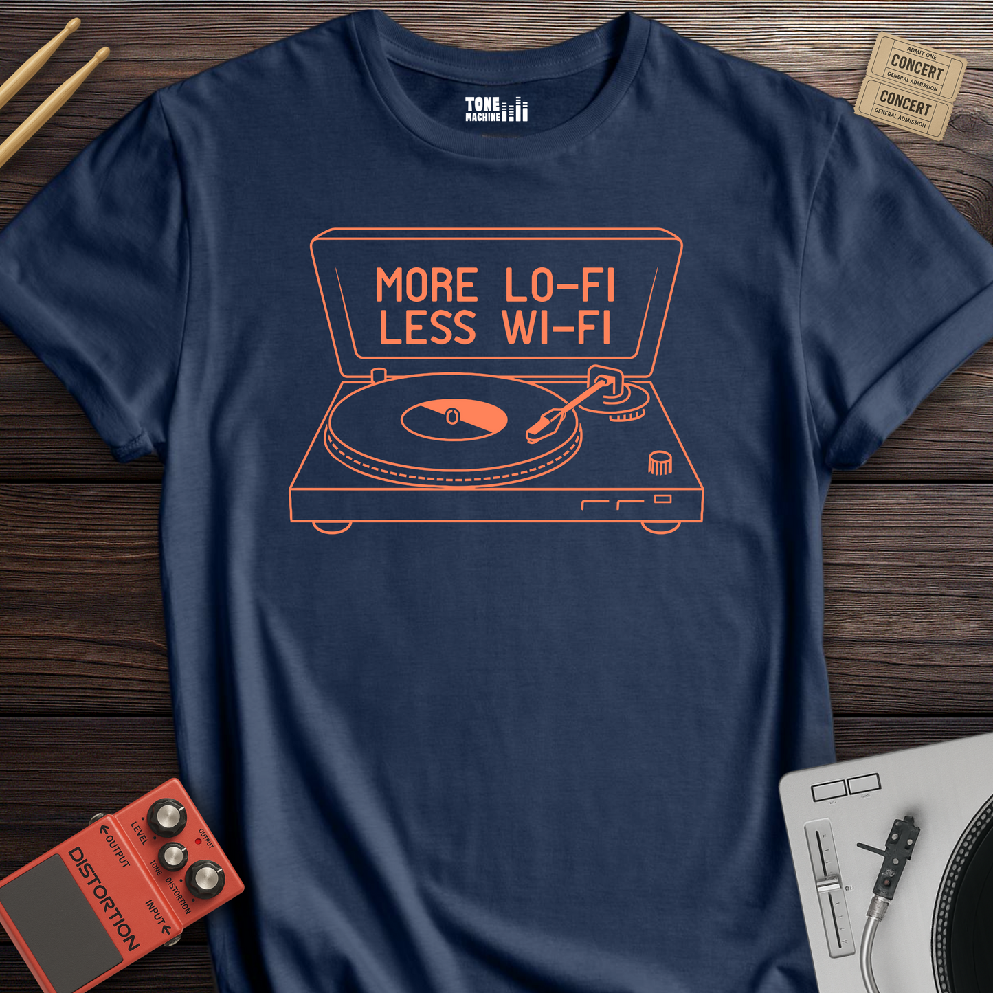More Lo-Fi Less Wi-Fi Vinyl T-Shirt