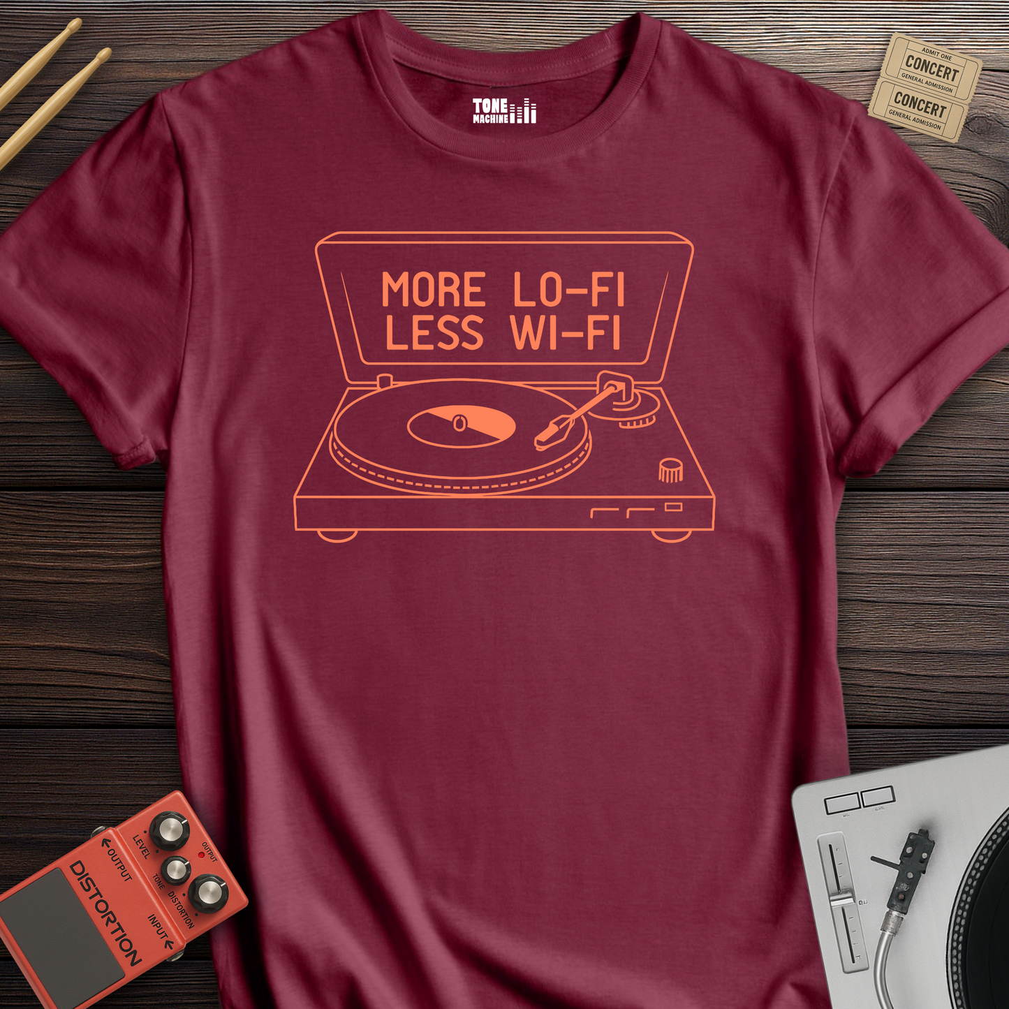 More Lo-Fi Less Wi-Fi Vinyl T-Shirt