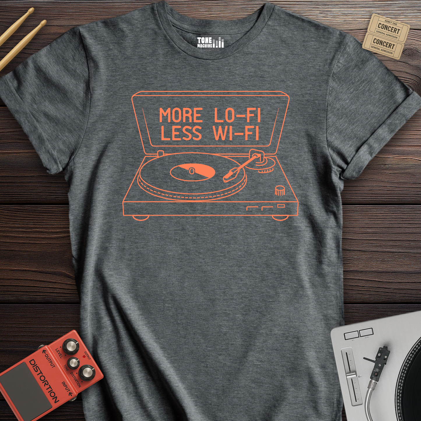 More Lo-Fi Less Wi-Fi Vinyl T-Shirt