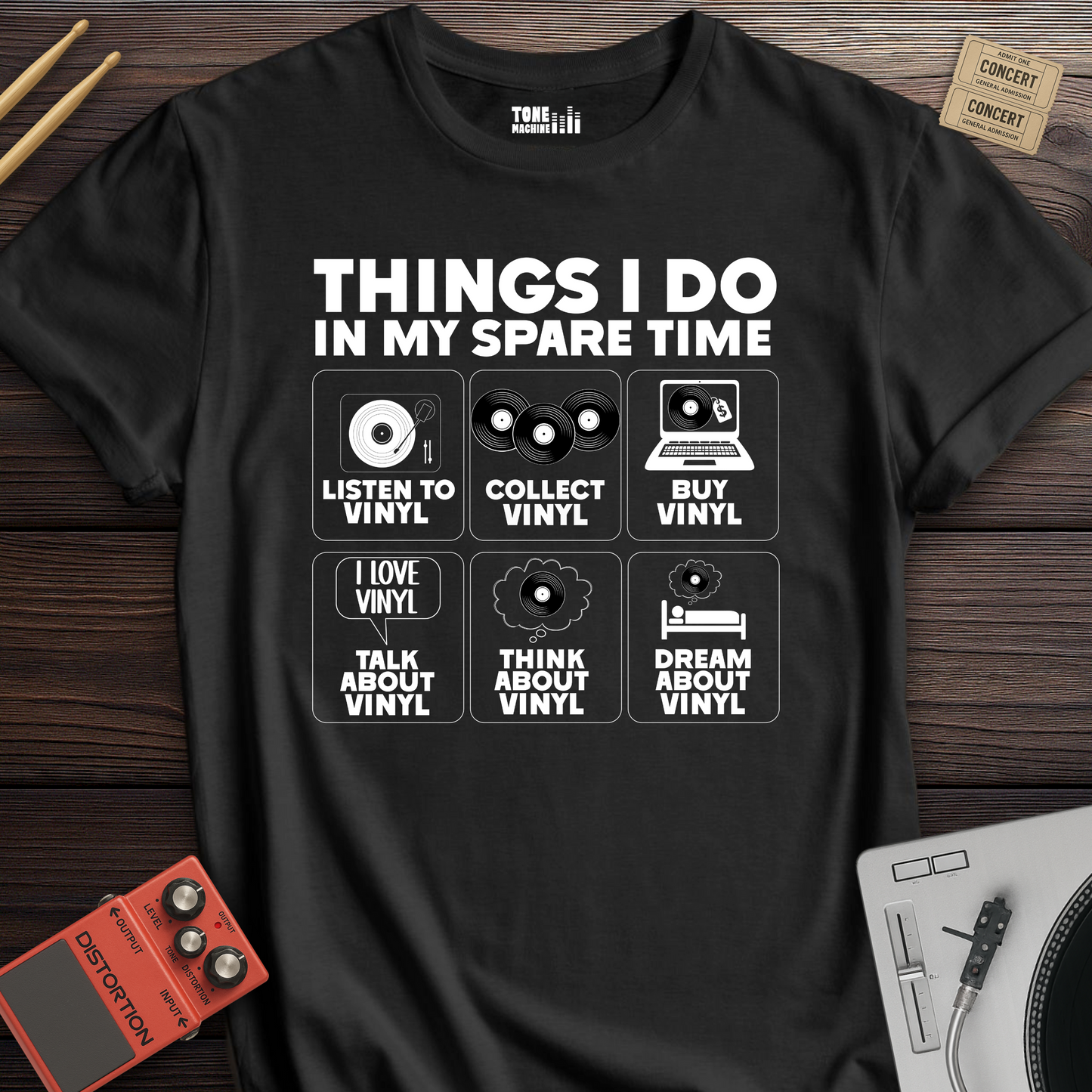 Things I Do In My Spare Time Vinyl T-Shirt