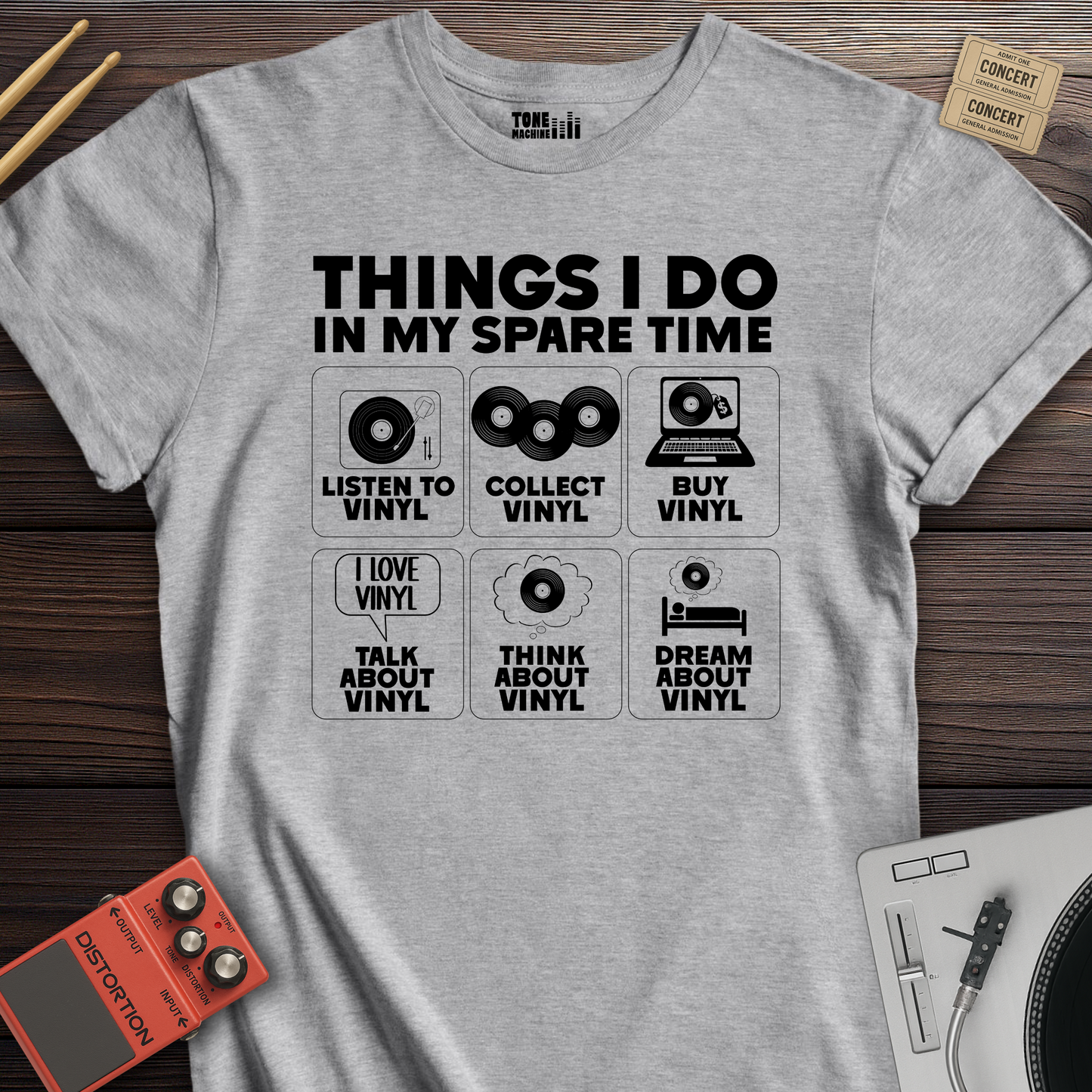 Things I Do In My Spare Time Vinyl T-Shirt