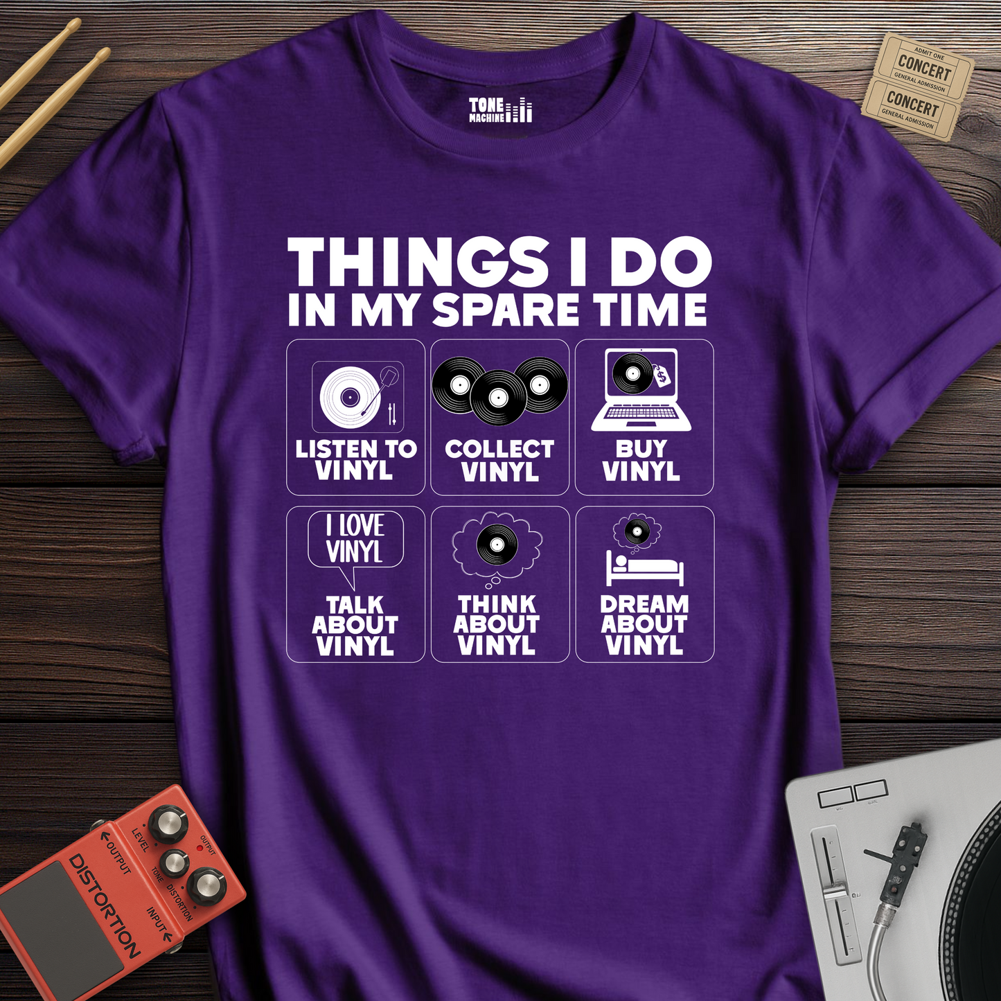 Things I Do In My Spare Time Vinyl T-Shirt
