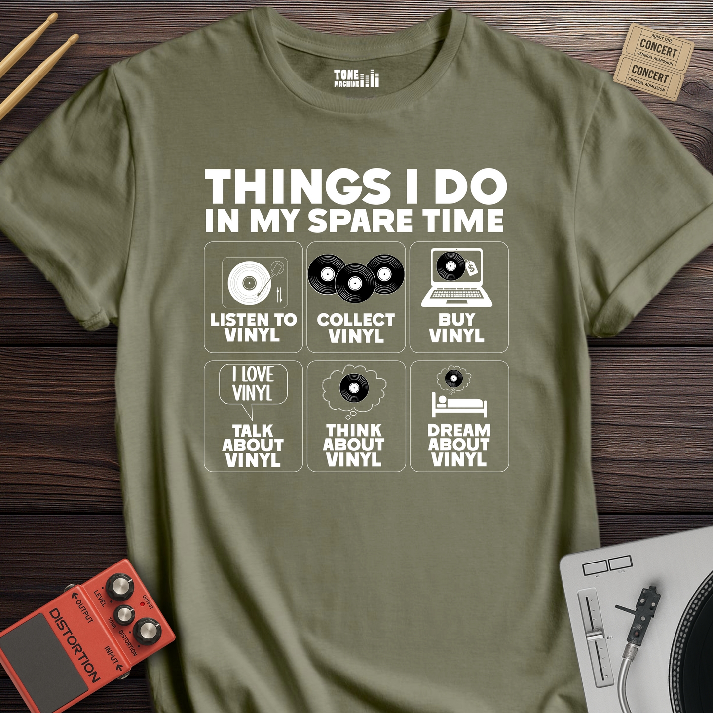 Things I Do In My Spare Time Vinyl T-Shirt